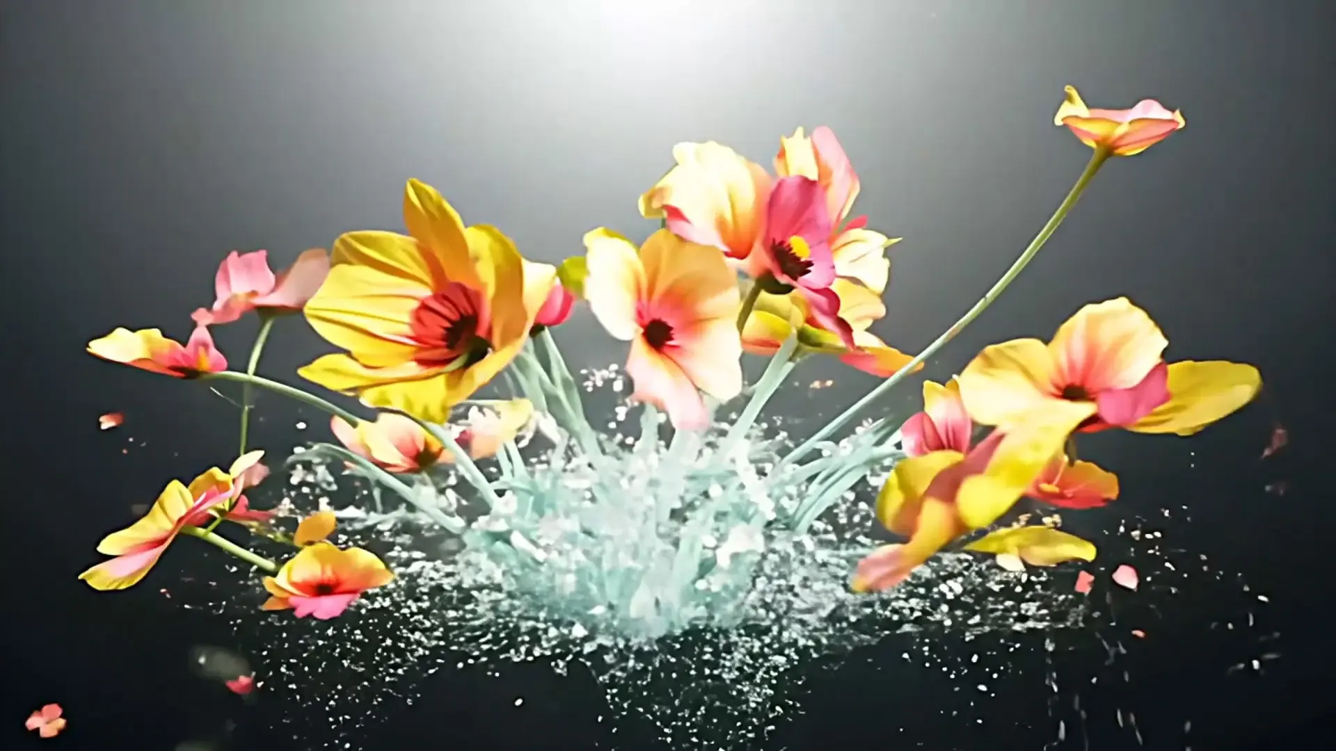 Charming Flower Explosion Overlay for Nature Title Projects